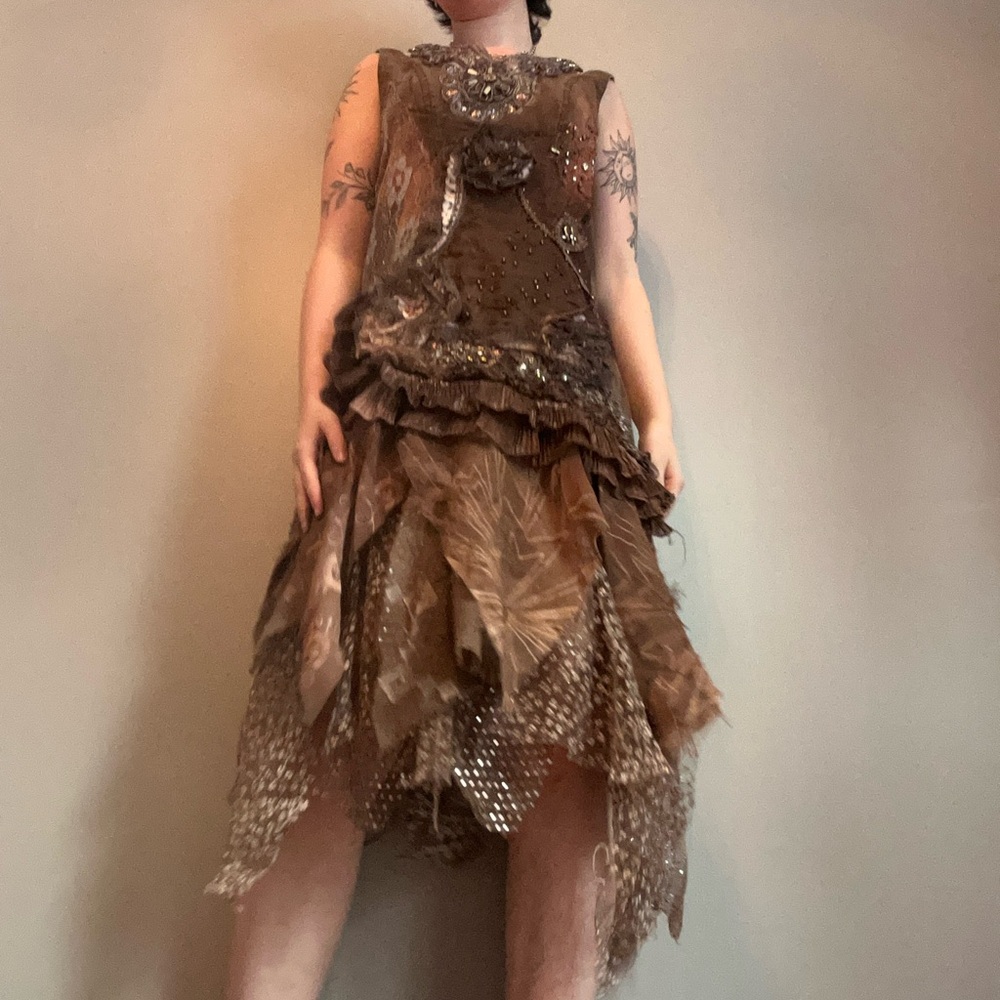 Fairy Whimsigoth asymmetric applique dress - Picture 14 of 15